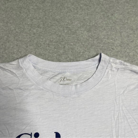 J. Crew Shirt Womens Small White Short Sleeve Tee Graphic Print Casual Adult - Picture 9 of 13